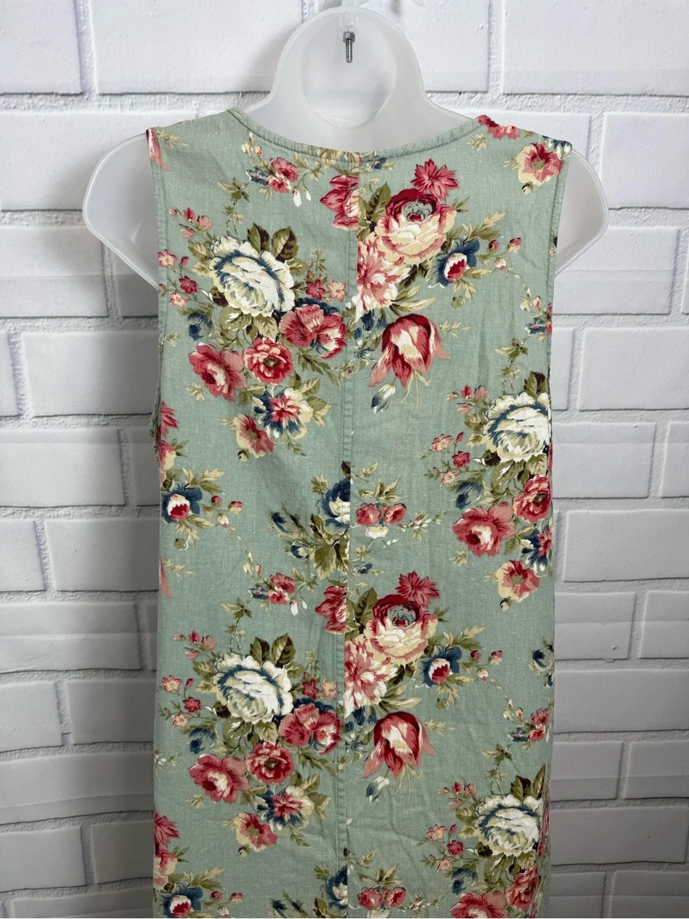 Floral Maxi Dress Sleeveless Side Slit romantic bohemian Cottagecore Boho Size L
